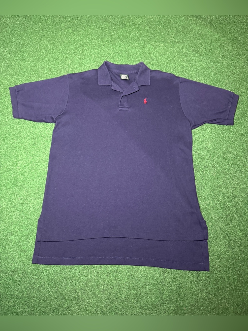 Polo Ralph Lauren Vintage Polo Shirt Youth Large Blue 90s Cotton USA Made Preppy